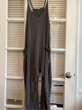 Wishlist Charcoal Gray Draped Jumpsuit